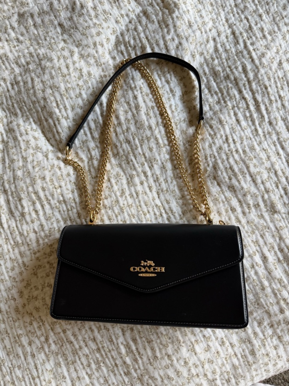 Coach Klare Envelope Crossbody- Black with Gold Hardware - Picture 6 of 15